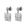 Серьги ENAMEL ROSE Арт.: AE03194-3 R/S