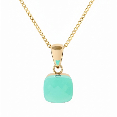 Колье FIRENZE (G) Light Palace Green Opal  Qudo  107001/48-4510 