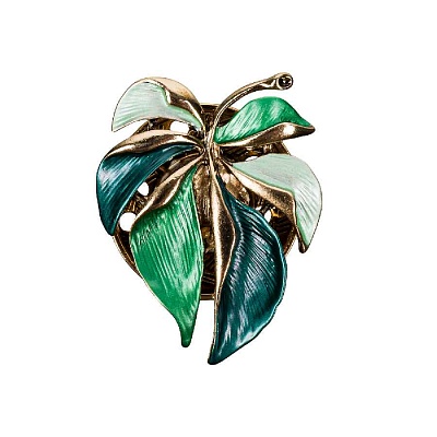 Брошь Лист резной XZ0863.16 G/G 
