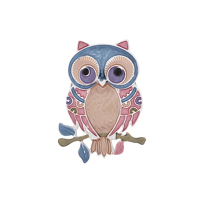 Брошь Сова на ветке XZ0869.27 M/S 