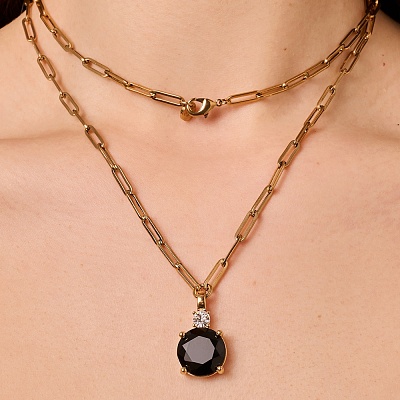 Колье  GLORY SG BLACK  Dyrberg Kern  470144 