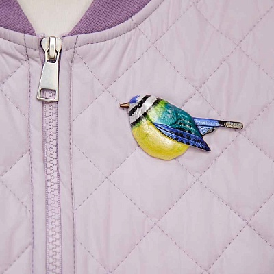 Брошь Птичка  Shadore  XZ1241.23 BL/S 