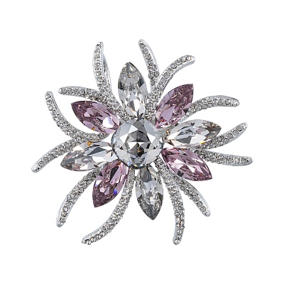 Брошь Самоцвет Чешский горный хрусталь BR13756M V/S 