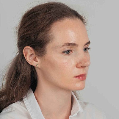 Пусеты Crystal Holographic  Fiora Luna  SWE0127/1 H G 