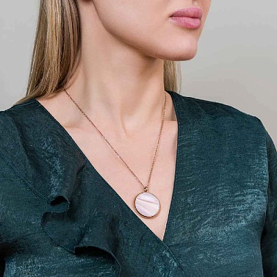 Колье SHELL ROSE  Fiore Luna  BP01734-4 R/RG 
