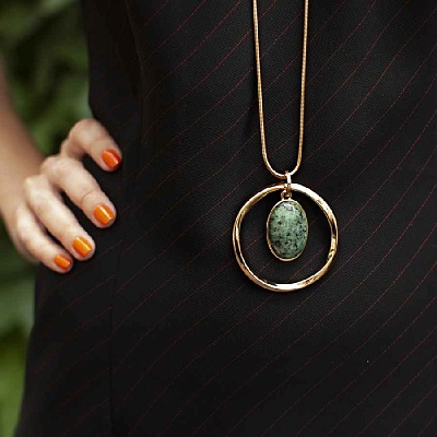 Колье SERPENTINE STONE  Fiore Luna  LN5134 G/G 