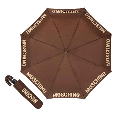 Зонт складной Moschino 8064-OCE Logo Brown  Moschino  product-3986 