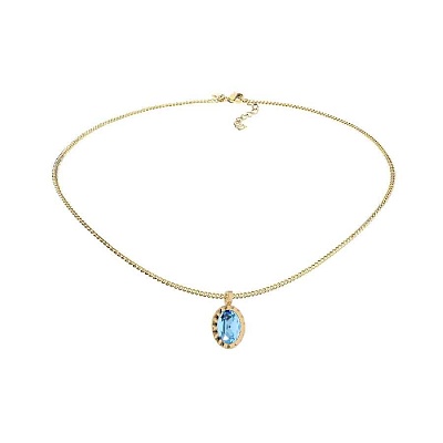 Колье TIVOLA UNICA big (G/P) Aquamarine 3cm 420528 