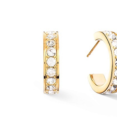 Пусеты Crystal-Gold  Coeur de Lion  0131/21-1816 