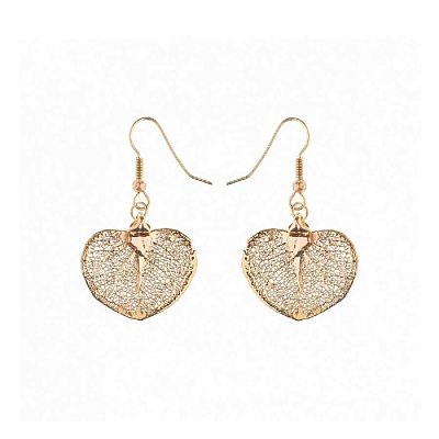 Серьги Денежный Лист  Ester Bijoux  LF93C-RG BR 