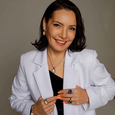 Колье TIVOLA UNICA big (S/P) Ivory cream delite 3cm  Qudo  420701 