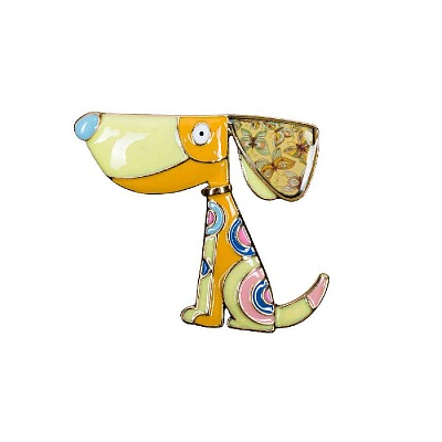 Брошь Собака XZ2291.10 BR/G 