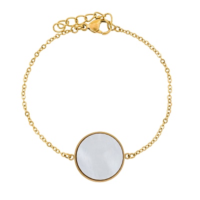 Браслет SHELL WHITE CB01734-3 BW/G 