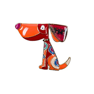 Брошь Собака XZ2291.9 R/G 