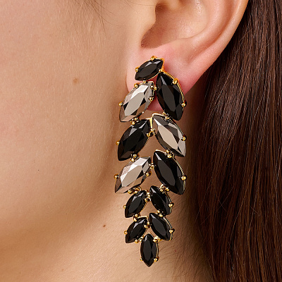 Серьги BANYAN SG BLACK  Dyrberg Kern  470036 