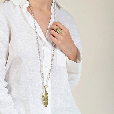 Колье LIBERTAD GOLD/SILVER  Ciclon  B230804 G/S 