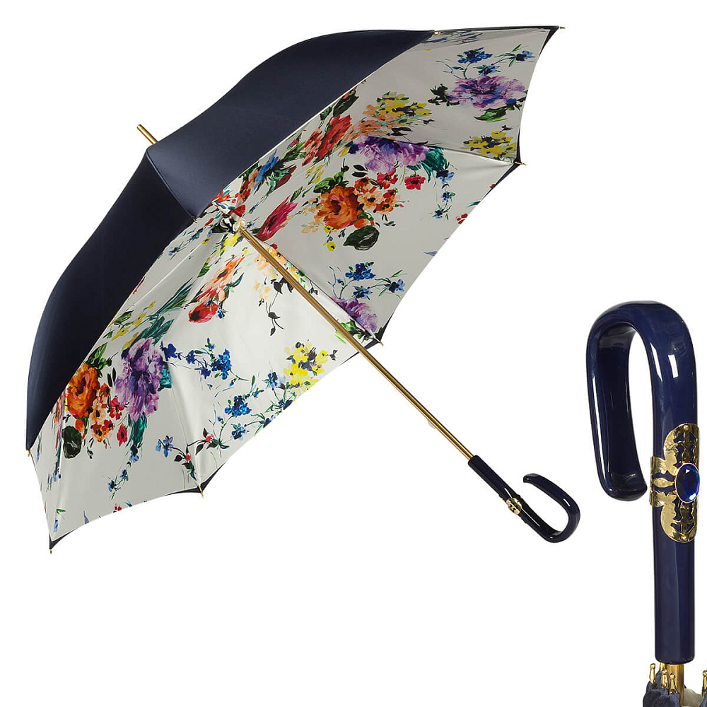 Pasotti Зонт-трость Pasotti Blu Ticolori Plastica Fiore  product-2461 Арт.: product-2461