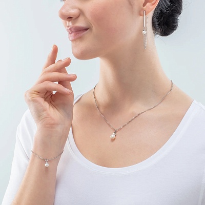 Колье White-Silver  Coeur de Lion  1113/10-1417 