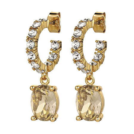 Dyrberg Kern Серьги BARBARA SG GOLDEN / CRYSTAL Dyrberg Kern 430038 Арт.: 430038