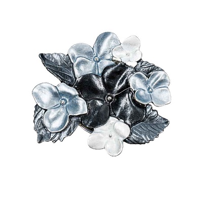 Брошь Фиалки XZ1498.2 BW/S 