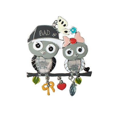 Брошь Совы XZ0531.2 BW/S 