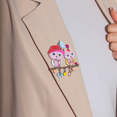 Брошь Совы  Shadore  XZ0531.7 R/S 