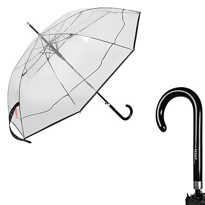 Зонт-трость Ferre 690-La Transparent Heart Red  Ferre Milano  product-3377 