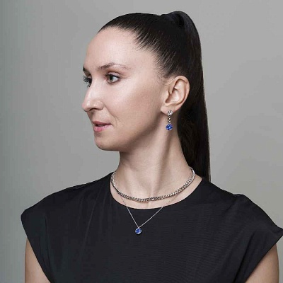 Колье Royal Blue Delite  Fiore Luna  B2402SW-N01.23 BL/S 