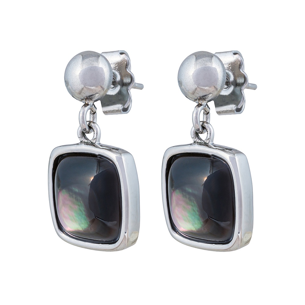 Fiore Luna Серьги Куб SHELL Арт.: AE02914-1 BW/S