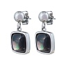 Серьги Куб SHELL Арт.: AE02914-1 BW/S