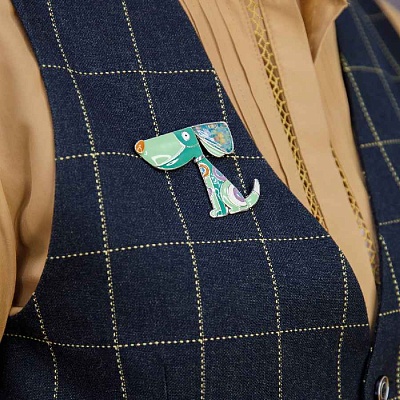 Брошь Собака  Shadore  XZ2291.20 G/S 