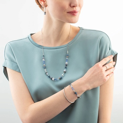 Серьги Blue-Silver  Coeur de Lion  3035/21-0717 