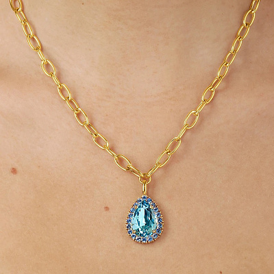 Колье METTA SG AQUA/LIGHT BLUE  Dyrberg Kern  440102 