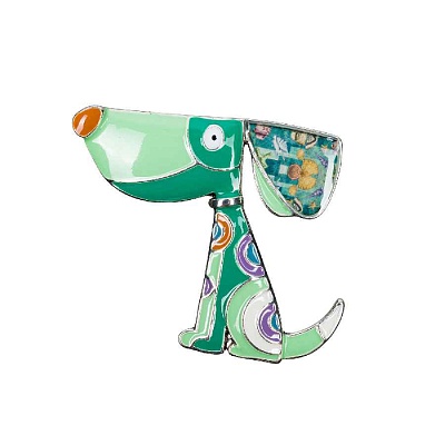 Брошь Собака XZ2291.20 G/S 