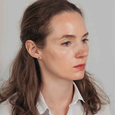 Пусеты Cubic zirconia Orange  Fiora Luna  SWE0128 O S 