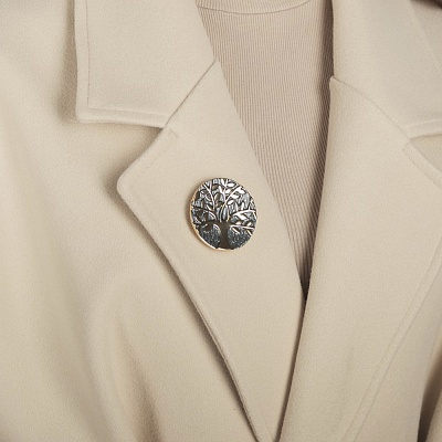 Брошь Дерево с листьями  Shadore  XZ1226.6 R/G 