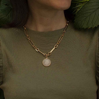 Колье ROSE QUARTZ  Fiore Luna  LN5149 R/G 