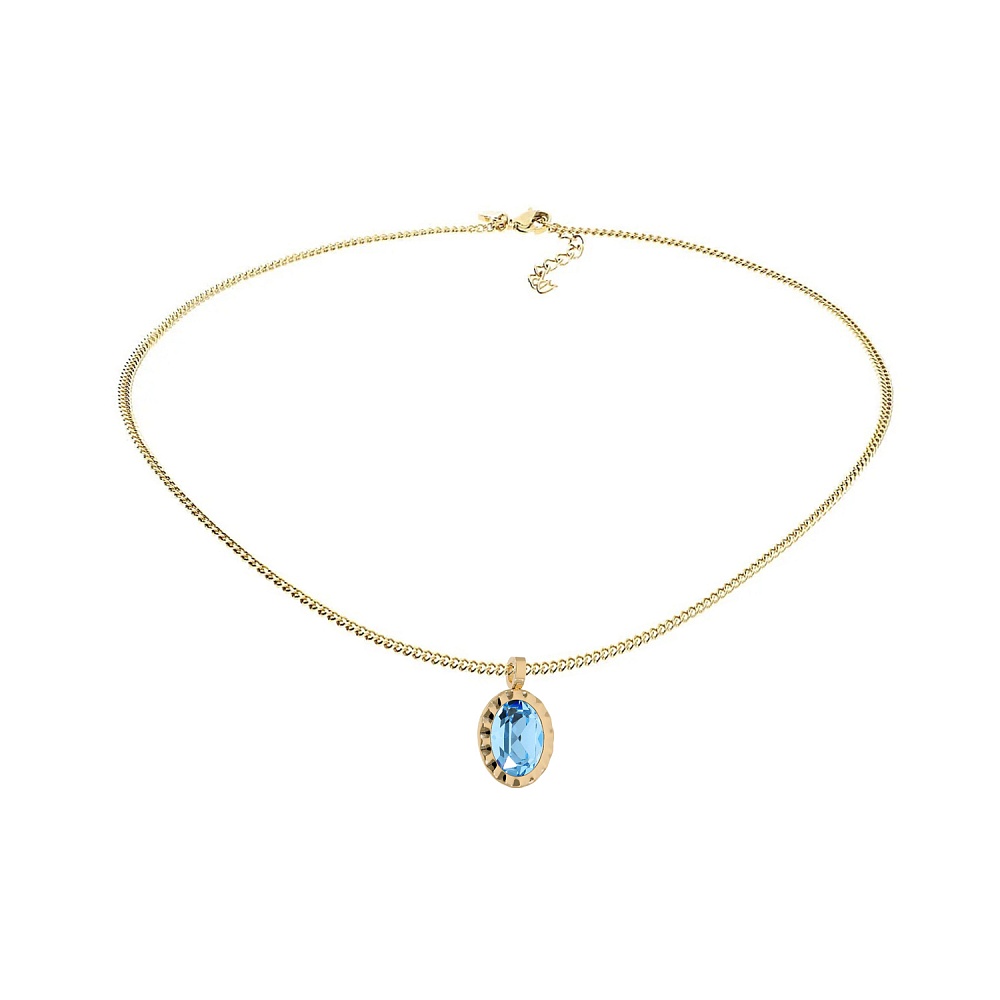 Qudo Колье TIVOLA UNICA big (G/P) Aquamarine 3cm Арт.: 420528