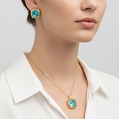 Комплект колье+серьги  Fiore Luna  SG209474E-002 G 