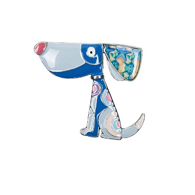 Брошь Собака XZ2291.21 BL/S 