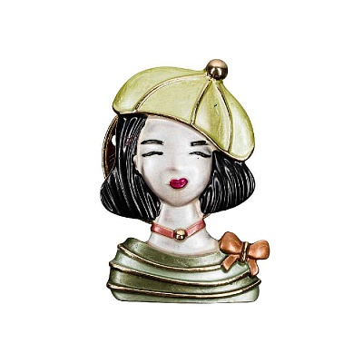 Брошь Девочка в берете XZ1479.19 G/G 