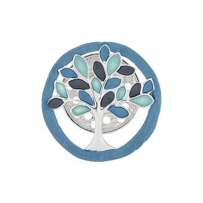 Брошь Дерево в круге XZ1160.22 BL/S 