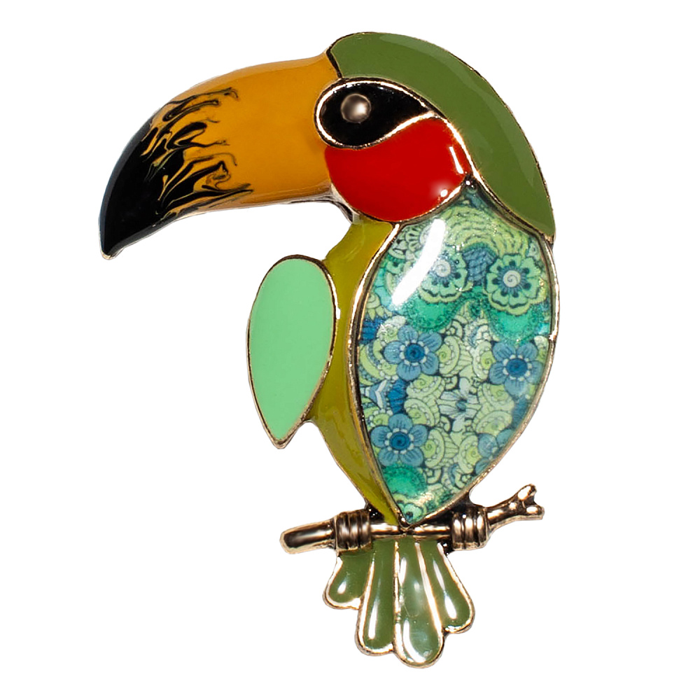 Shadore Брошь Тукан Арт.: XZ0457.19 G/G