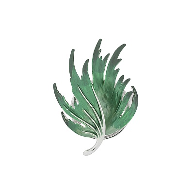 Брошь Лист XZ0923.16 G/S 