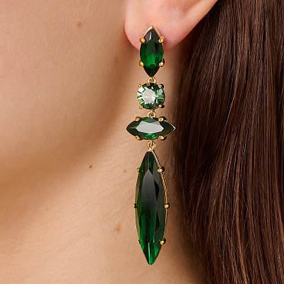 Серьги TENERE SG GREEN  Dyrberg Kern  470032 