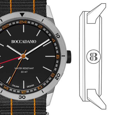 Часы NAVY  Boccadamo  NV025 BW/BR/RG 