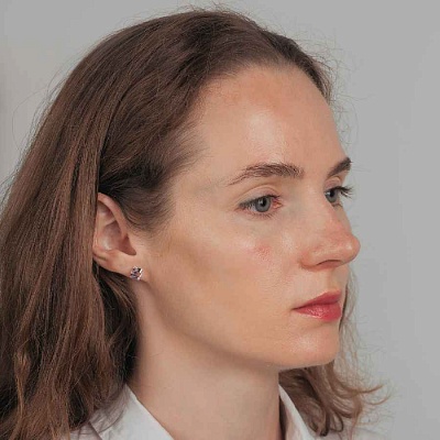 Пусеты Pale Pink  Fiora Luna  SWE2127/2 PP S 