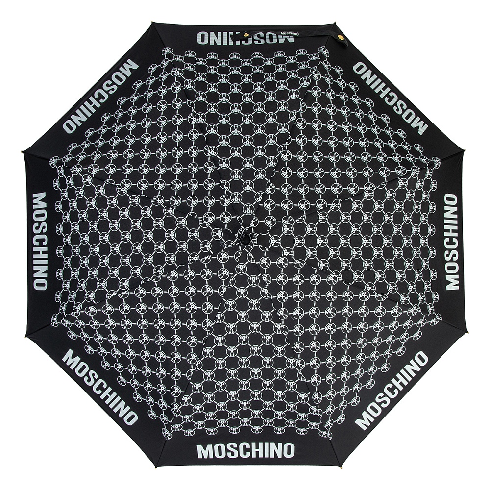 Moschino Зонт складной DQM allover Black Арт.: product-3450