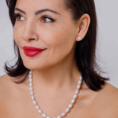 Пусеты Pearle Point  Fiore Luna  AL1004 G 