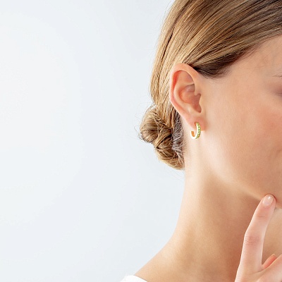 Серьги Green-Gold  Coeur de Lion  0127/21-0516 